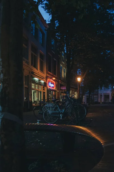 Haarlem Países Baixos Agosto 2020 Cidade Haarlem Noite Semi Confinamento — Fotografia de Stock