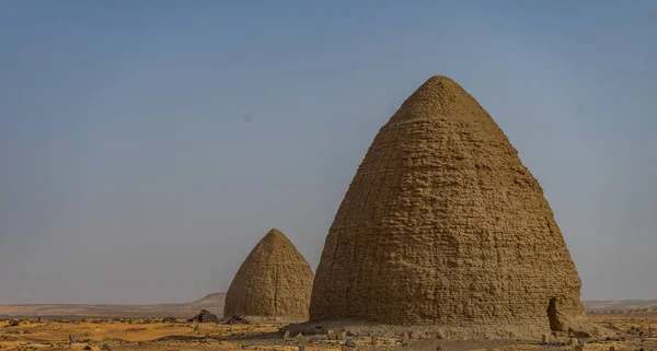 Могилы Старого Донгола Кладбище Гробницы Севере Пустыни Судан Африка — стоковое фото