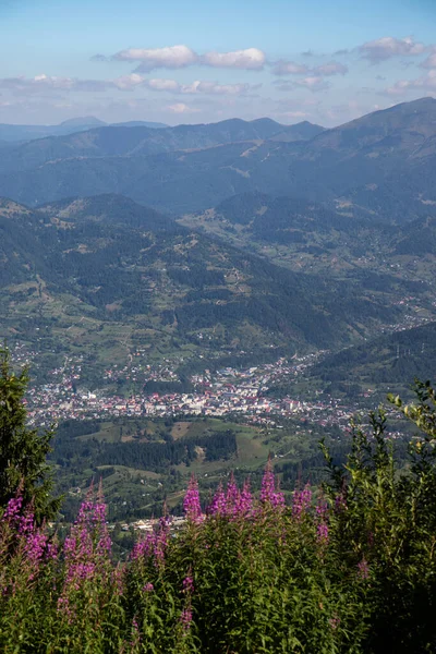 Plano Vertical Paisaje Montañoso Increíble Transilvania Rumania —  Fotos de Stock