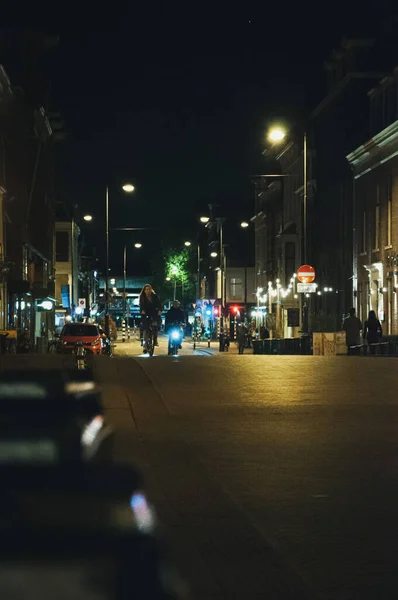 Haarlem Netherlands Aug 2020 Місто Гарлем Вночі Половинному Режимі — стокове фото