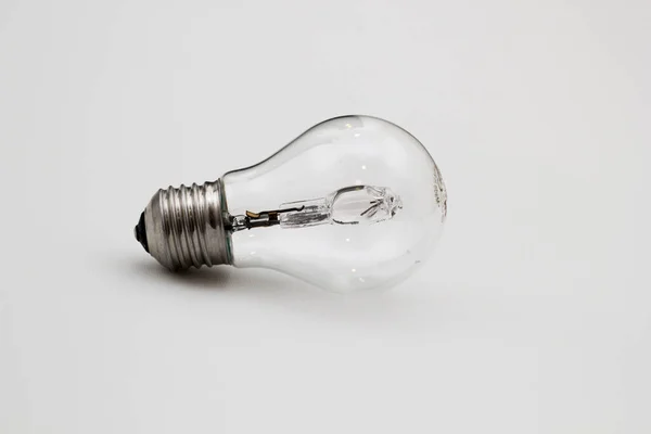 Closeup Shot Electric Light Bulb White Background — Stock Photo, Image