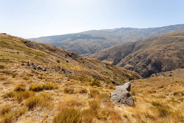 Spanya Nın Sierra Nevada Kentindeki Nacimiento Nehri Nin Kurumuş Manzarası — Stok fotoğraf