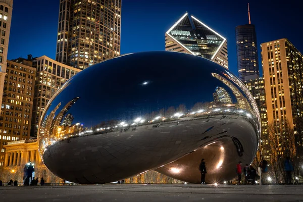 Chicago Estados Unidos Febrero 2020 Frijol Sin Turista Tomado Por — Foto de Stock