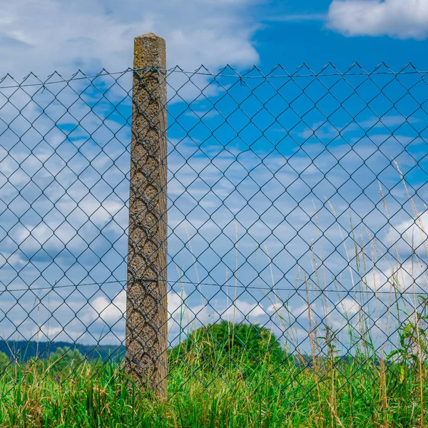 Beautiful Shot Sky Grid Fence — Stock Photo, Image