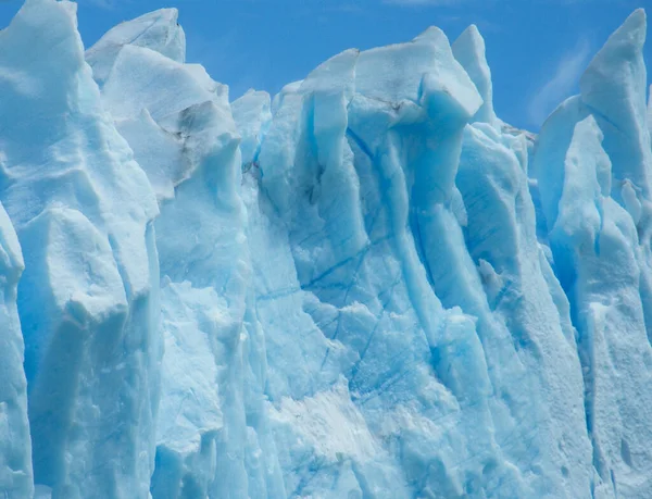 Fechar Parede Frontal Glaciar Perito Moreno — Fotografia de Stock