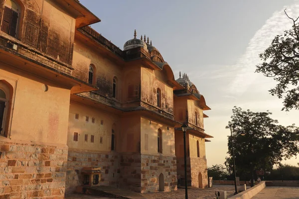 Χαμηλή Γωνία Βολής Του Οχυρού Nahargarh Στην Jaipur Ινδία — Φωτογραφία Αρχείου