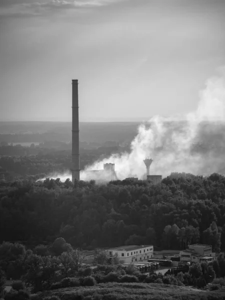 Laziska Gorne Polonia Agosto 2020 Polvo Carbón Eleva Por Encima — Foto de Stock