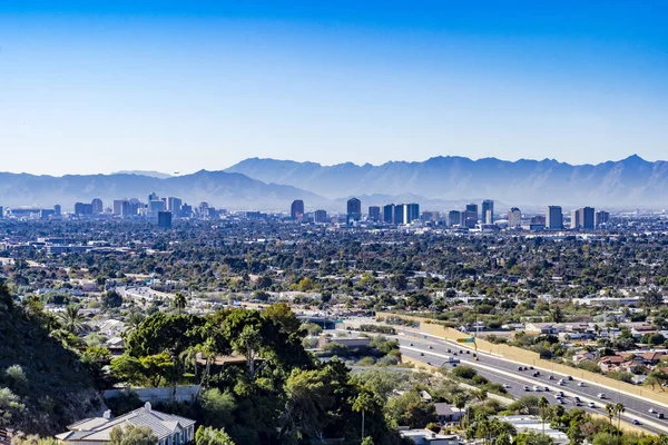 Arizona Abd Phoenix Şehrinin Yüksek Açılı Bir Görüntüsü — Stok fotoğraf