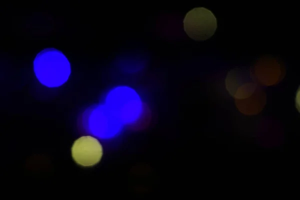 Närbild Bild Färgglada Bokeh Ljus Effekt Mörkret — Stockfoto