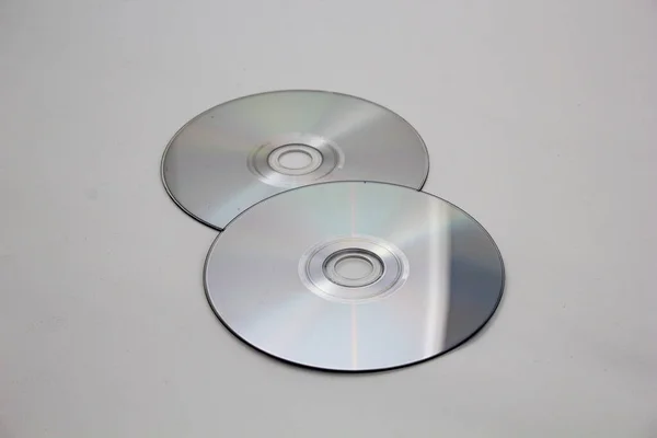 Closeup Compact Discs Isolated White Background — Stock Photo, Image