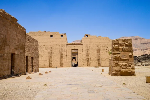 Primer Plano Templo Medinet Habu Egipto — Foto de Stock