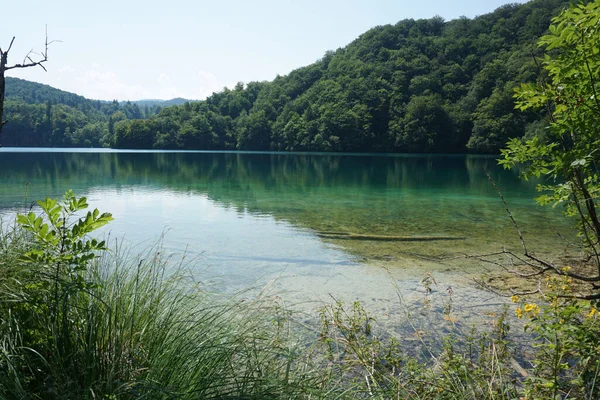 Uma Bela Foto Parque Nacional Dos Lagos Plitvice — Fotografia de Stock