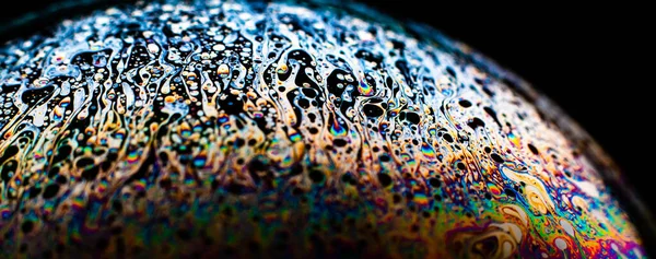 Una Macro Toma Detalles Burbujas Jabón Colores Perfecto Para Fondo —  Fotos de Stock