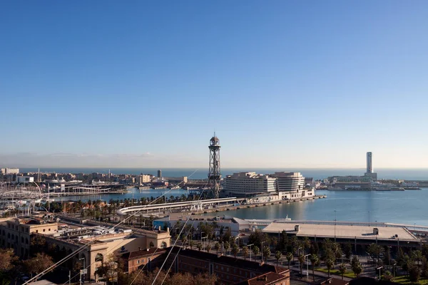 Piękne Zdjęcie Mirador Del Poble Sec Barcelonie Hiszpania — Zdjęcie stockowe