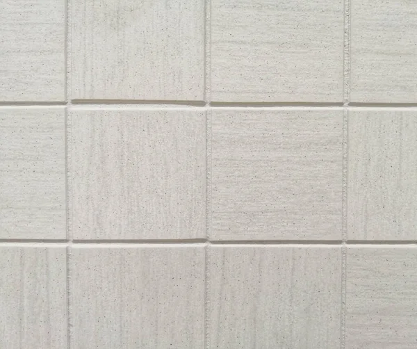 Primer Plano Una Pared Cubierta Azulejos Cuadrados Mosaico Blanco — Foto de Stock