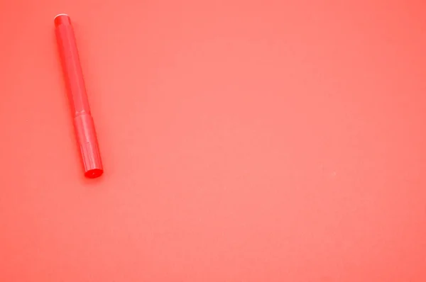 Closeup Top View Shot Pink Marker Matching Surface — Stock Photo, Image