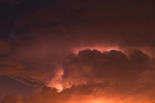 Belo Tiro Céu Tempestuoso Pôr Sol — Fotografia de Stock