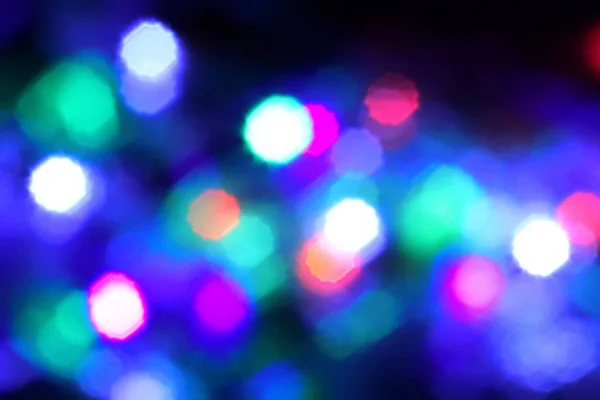 Renkli Bulanık Bokeh Işıklarının Soyut Bir Arkaplanı — Stok fotoğraf