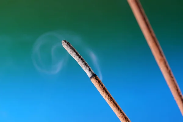 Een Close Shot Van Verbrande Aroma Stick — Stockfoto
