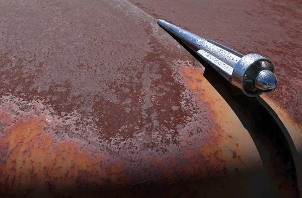 Closeup Shot Rusty Abandoned Car Royalty Free Stock Images