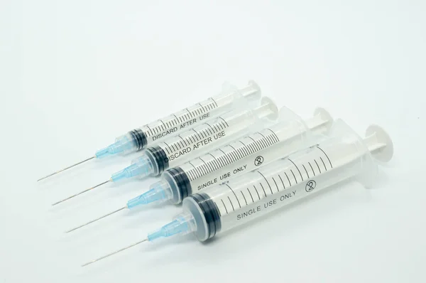 Closeup Shot Different Size Syringes — Stock Photo, Image