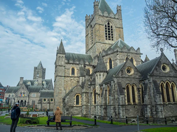 Uma Foto Hipnotizante Uma Catedral Igreja Cristo Dublin — Fotografia de Stock