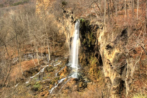 Krásná Scenérie Mocného Vodopádu Parku Dne — Stock fotografie