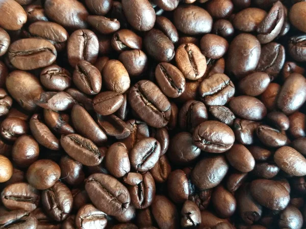 Closeup Shot Roasted Coffee Beans — Stock Photo, Image