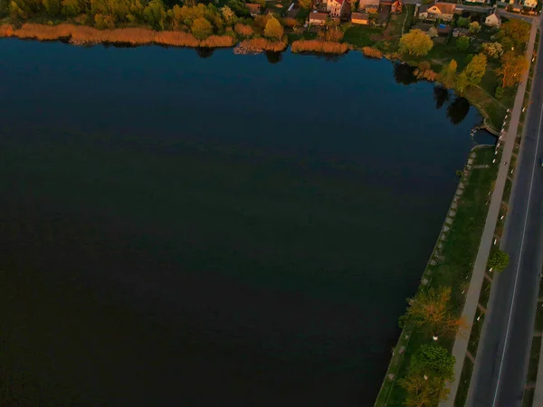 Una Toma Ángulo Alto Lago — Foto de Stock