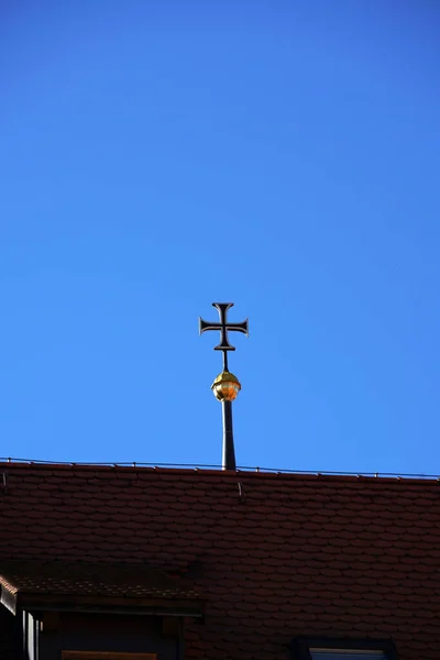 Vertical Shot Cross Roof — Stock Photo, Image