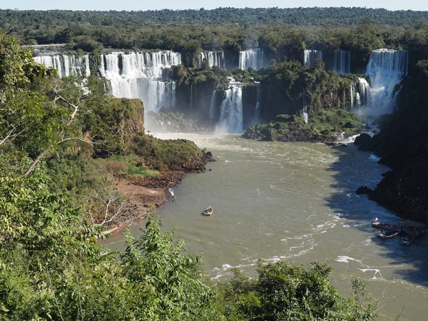 Wspaniały Widok Wodospad Parku Narodowym Iguazu Argentynie — Zdjęcie stockowe