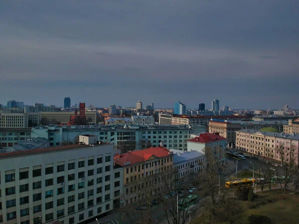 Eine Luftaufnahme Des Schönen Minsk Weißrussland — Stockfoto