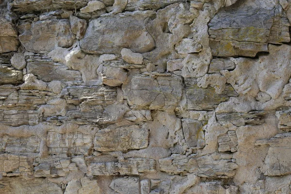 Närbild Gammal Vägg Med Stenar — Stockfoto