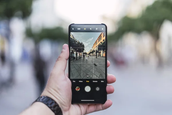Eine Selektive Fokusaufnahme Der Straße Von Jerez Smartphone Kamera — Stockfoto