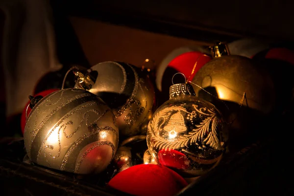 Closeup Shot Beautiful Christmas Balls — Stock Photo, Image