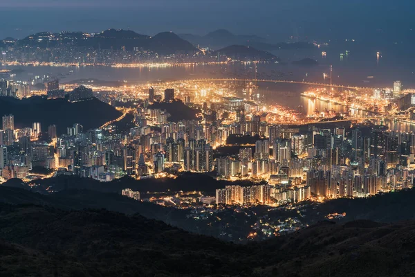 Hong Kong City Building Jelenet — Stock Fotó