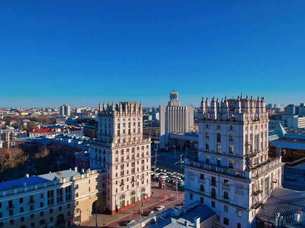 Una Vista Aérea Hermosa Minsk Belarús —  Fotos de Stock