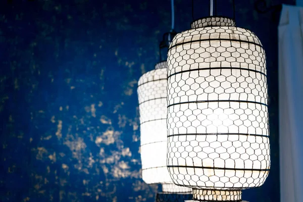 Крупный План Иллюминированных Декоративных Ламп — стоковое фото