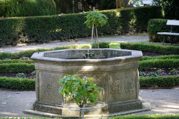 Selective Focus Shot Fountain Park — Stock Photo, Image