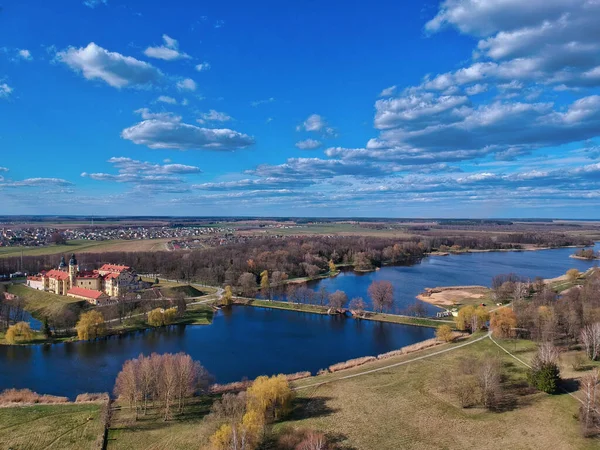 Una Vista Aérea Hermosa Nesvizh Minsk Bielorrusia — Foto de Stock