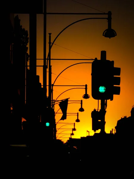 Egy Függőleges Közlekedési Lámpa Sydney Ben Ausztrália — Stock Fotó