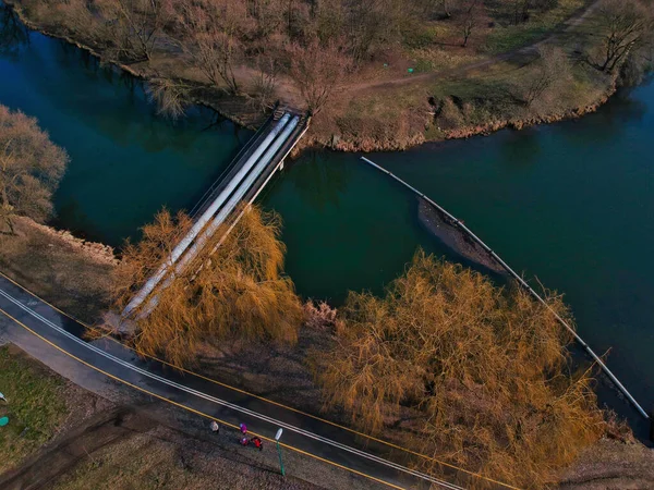 Luftaufnahme Einer Brücke Minsk Weißrussland — Stockfoto