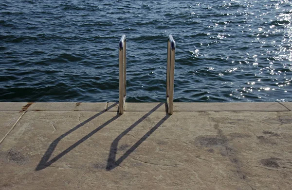 Stairs Leading Sea Daytime — Stock Photo, Image