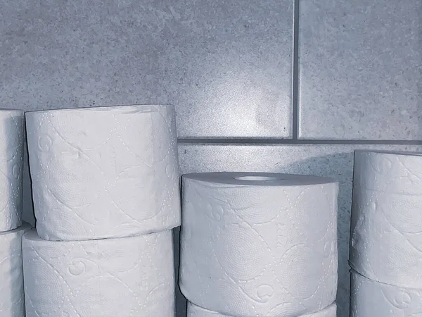 Een Close Shot Van Een Stapel Toiletpapier — Stockfoto