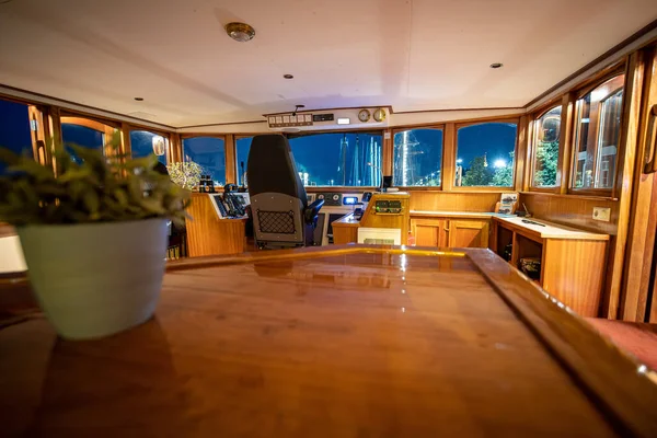 Belo Interior Navio Área Capitão — Fotografia de Stock