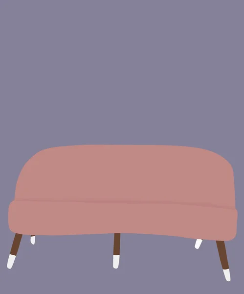 Una Ilustración Sofá Sobre Fondo Púrpura Claro —  Fotos de Stock