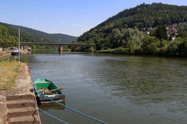 Primer Plano Puente Sobre Neckar Ciudad Eberbach — Foto de Stock