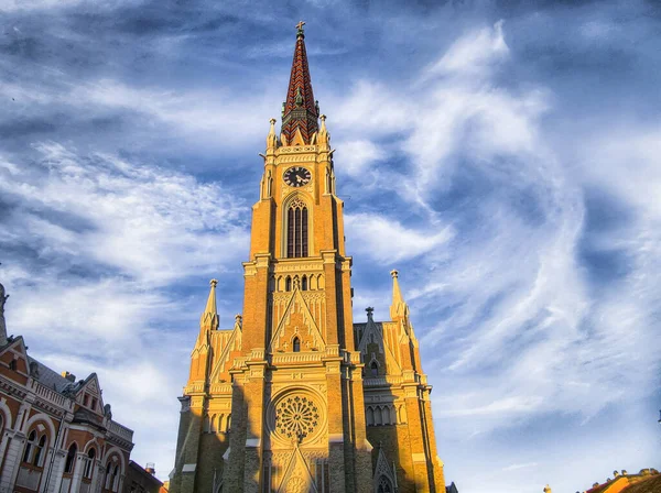 Eine Aufnahme Der Marienkirche Novi Novi Serbien — Stockfoto