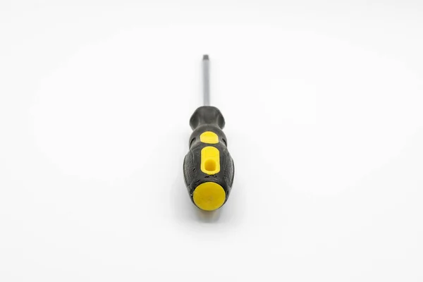 Closeup Shot Screwdriver White Background — Stock Photo, Image