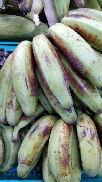 Plano Vertical Montón Plátanos Maduros — Foto de Stock